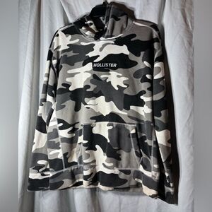 Hollister Black Camo Hoodie Long Sleeve Size Small EPC